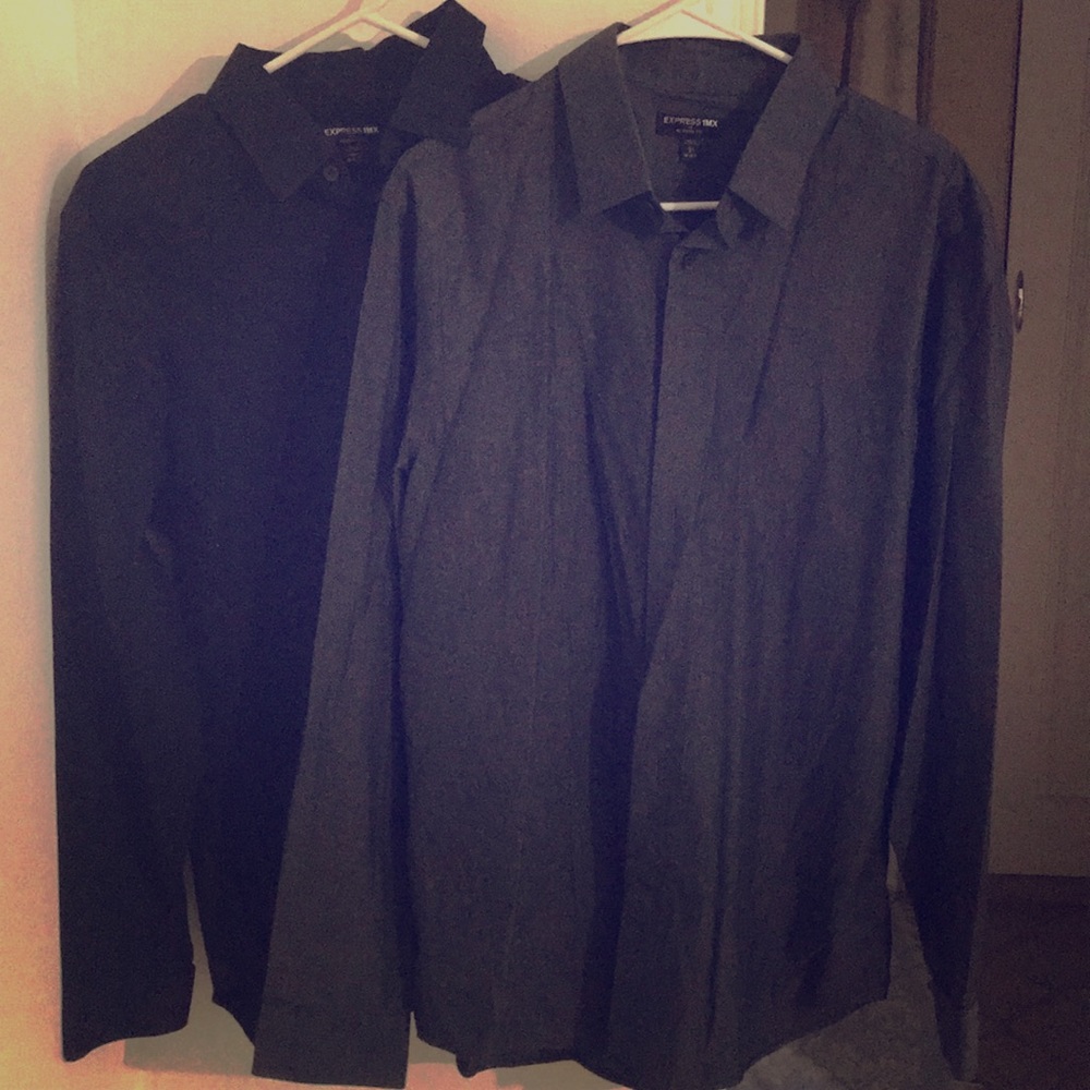 Lot of 2 men’s EXPRESS modern fit dress shirts